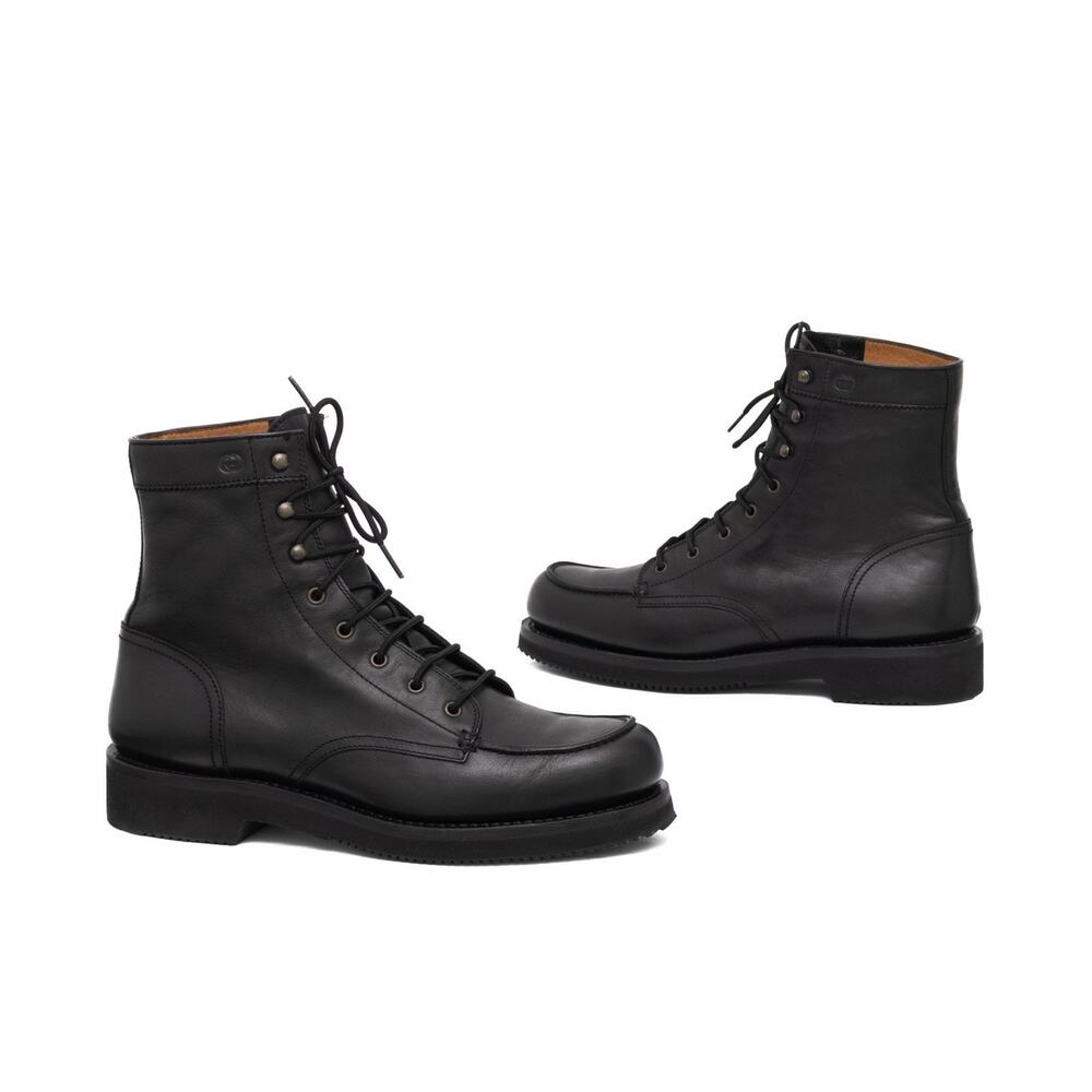 GUCCI Tom Ford Era Men's Leather Moc Toe Combat Boot Black EU43.5/US10.5 - Picture 3 of 16